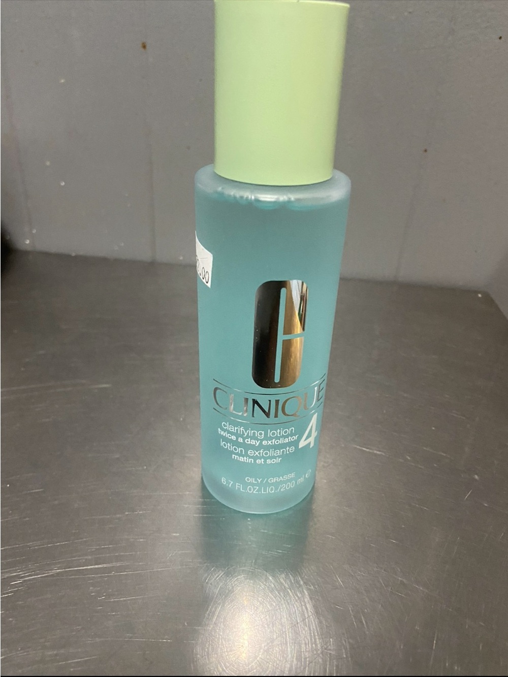 Clinique Clarifying Lotion 4 - Aqua Bottle with Pale Green Cap